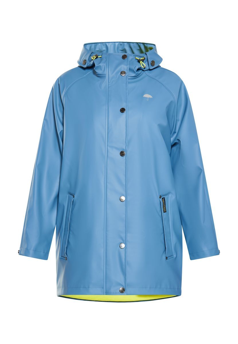 Schmuddelwedda Regenmantel Damen Stahlblau