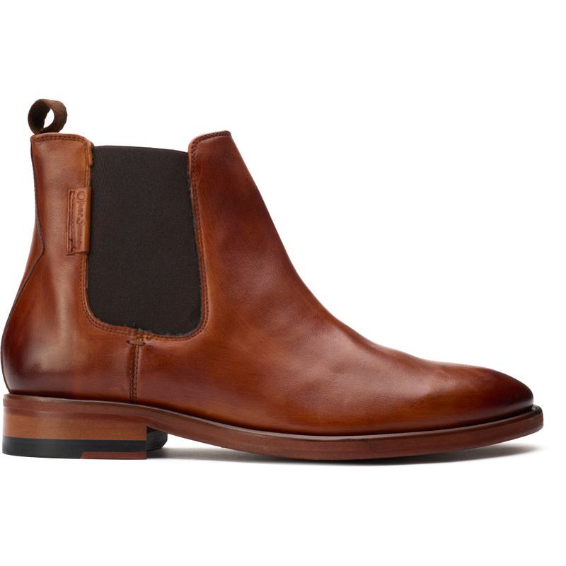 Schwarze Chelsea-Stiefel aus Leder für Herren