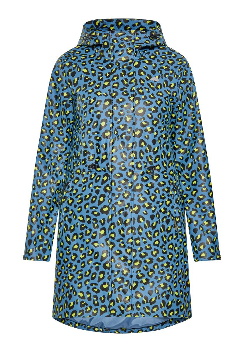 Schmuddelwedda regenparka Damen Stahlblau Limette Leo