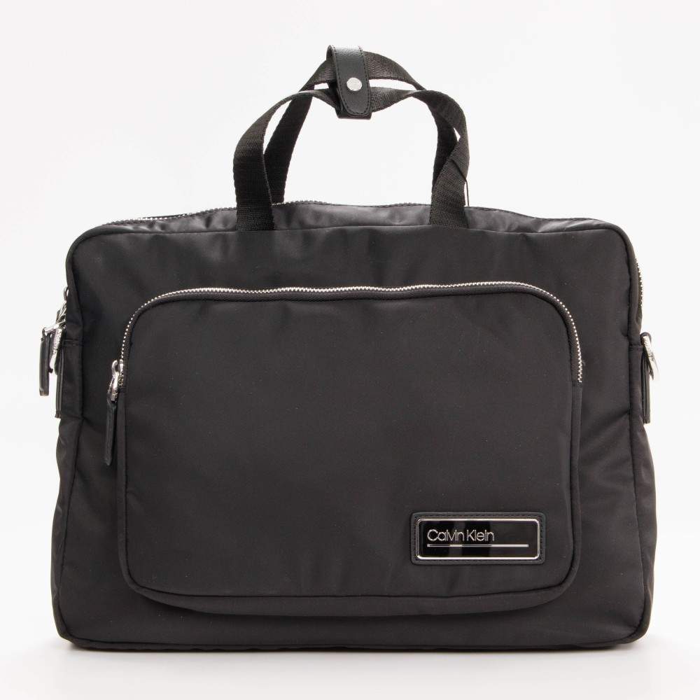 Schwarze Herren Laptoptasche mit Logo