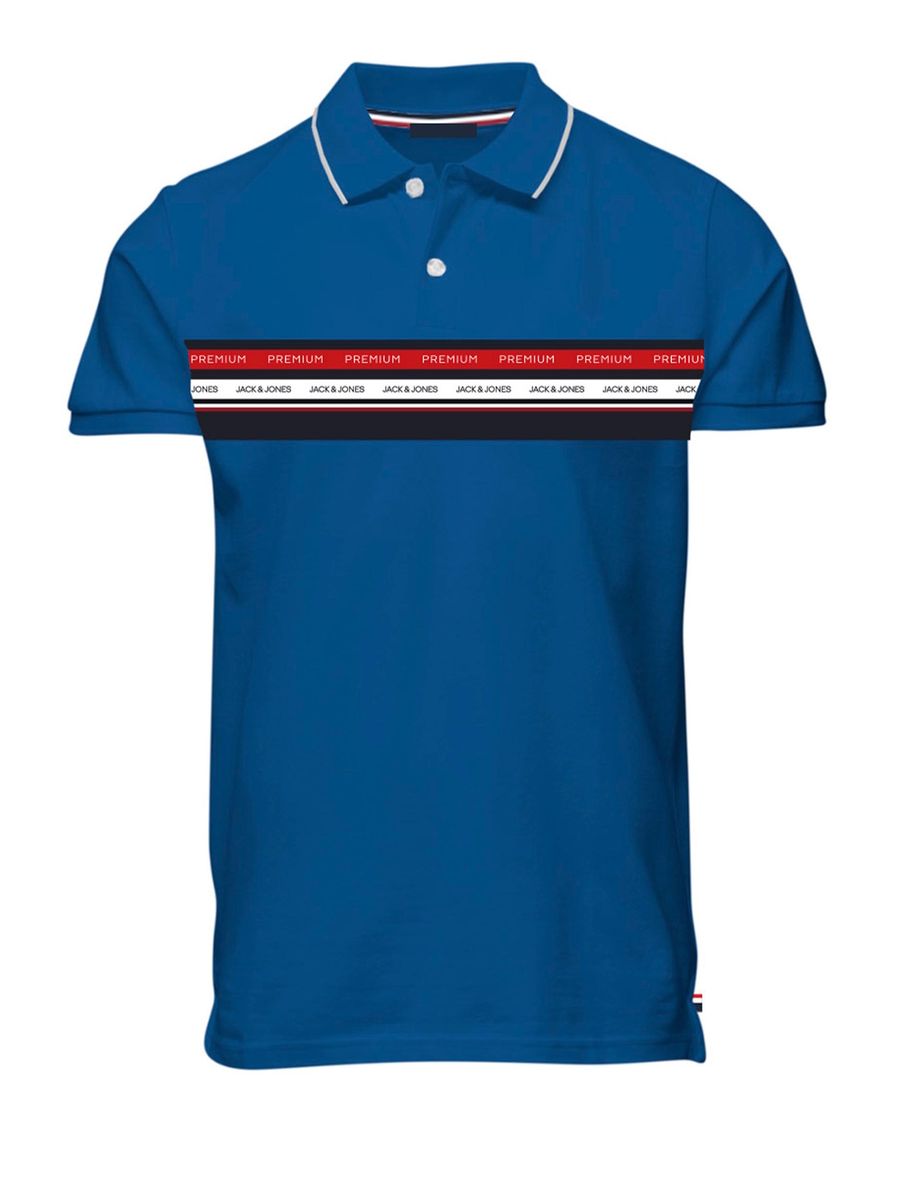 Herren Premium Polohemd mit Grafik