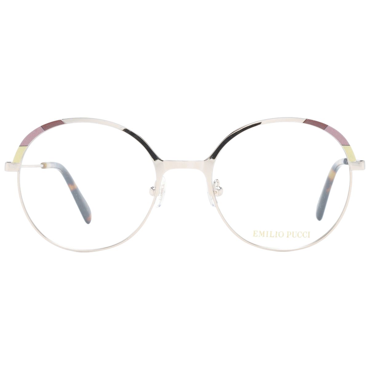 Runde Metallbrille mit Emaille-Details