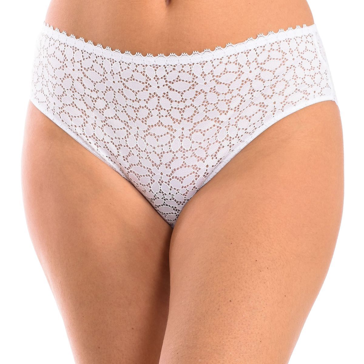 Blumige Spitzen-Slips mit gefüttertem Zwickel