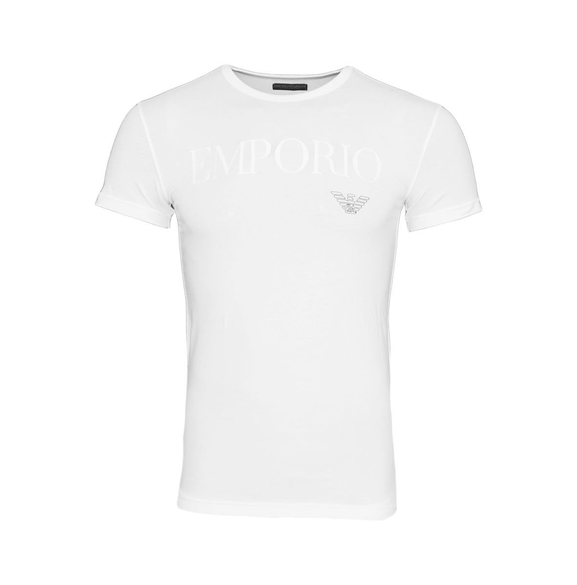 Uni Baumwoll T-Shirt mit Rundhalsausschnitt