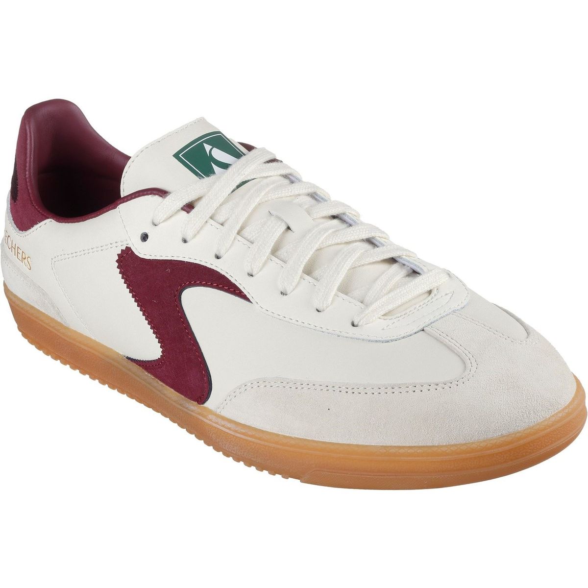 Skechers Hotshot Pyke synthetische Herren Sneaker in Natur/Burgunder