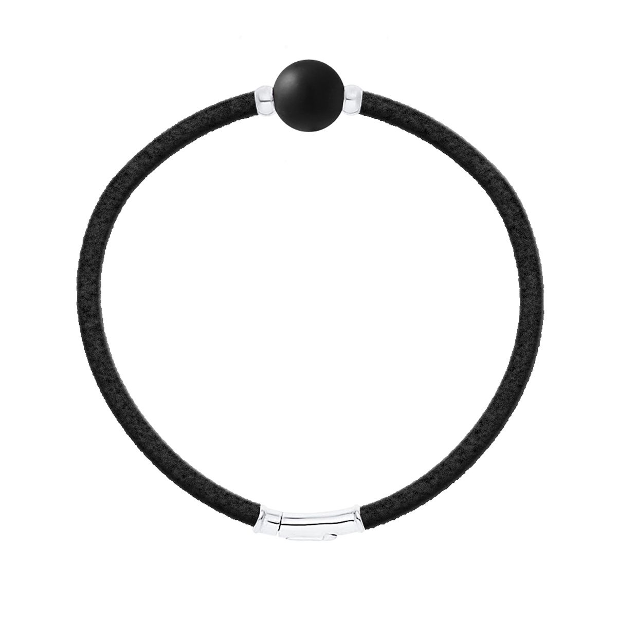 Schwarzes Armband mit Onyx-Perle