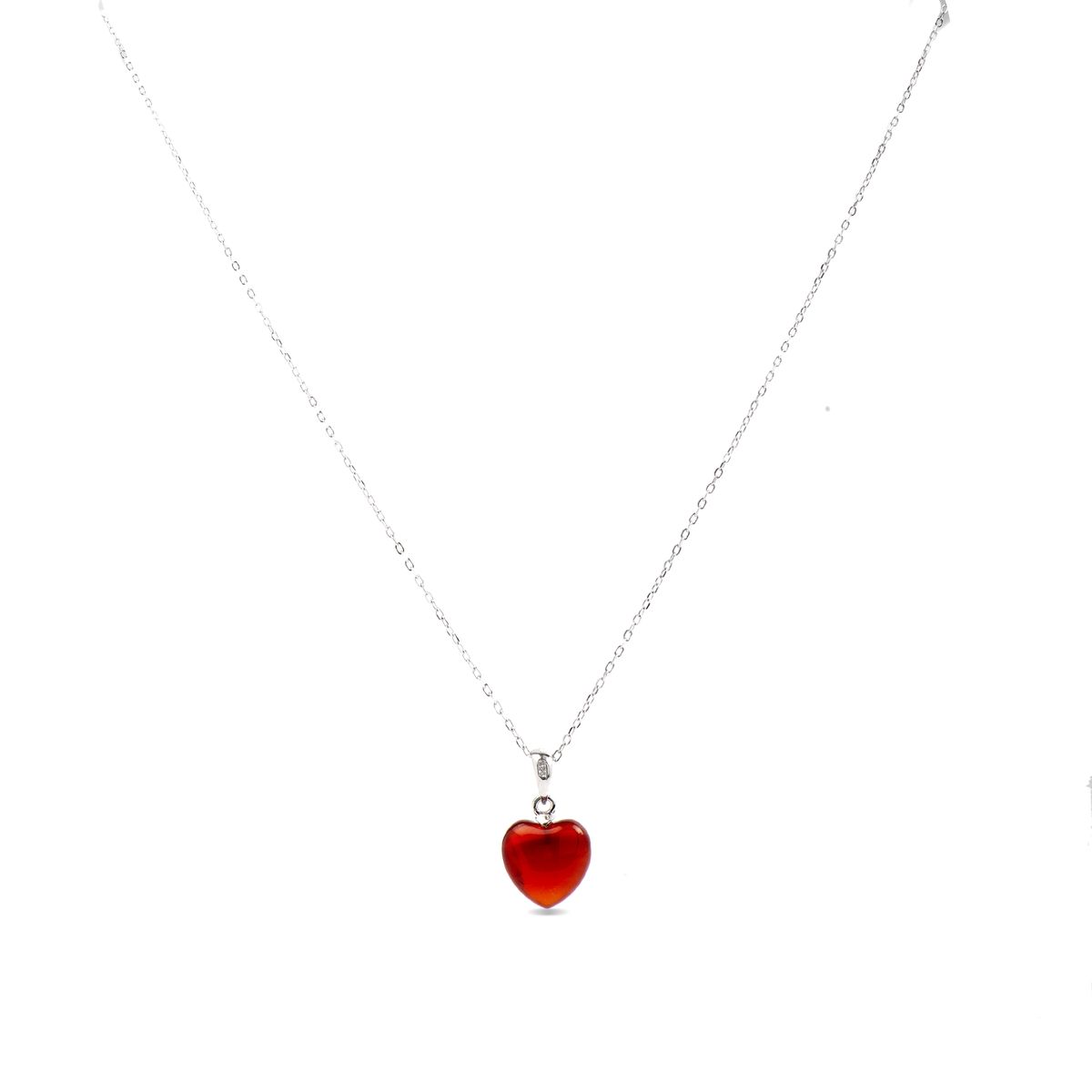 Halskette mit Herzanhänger aus Sterlingsilber