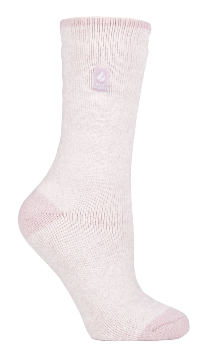 Heat Holders Lite - Womens isoliert thermische Socken | Mehrere Designs einschließlich Argyle Streifen Herzen Sterne | Warme Socken für den Winter - Dusted Pink (Venedig)