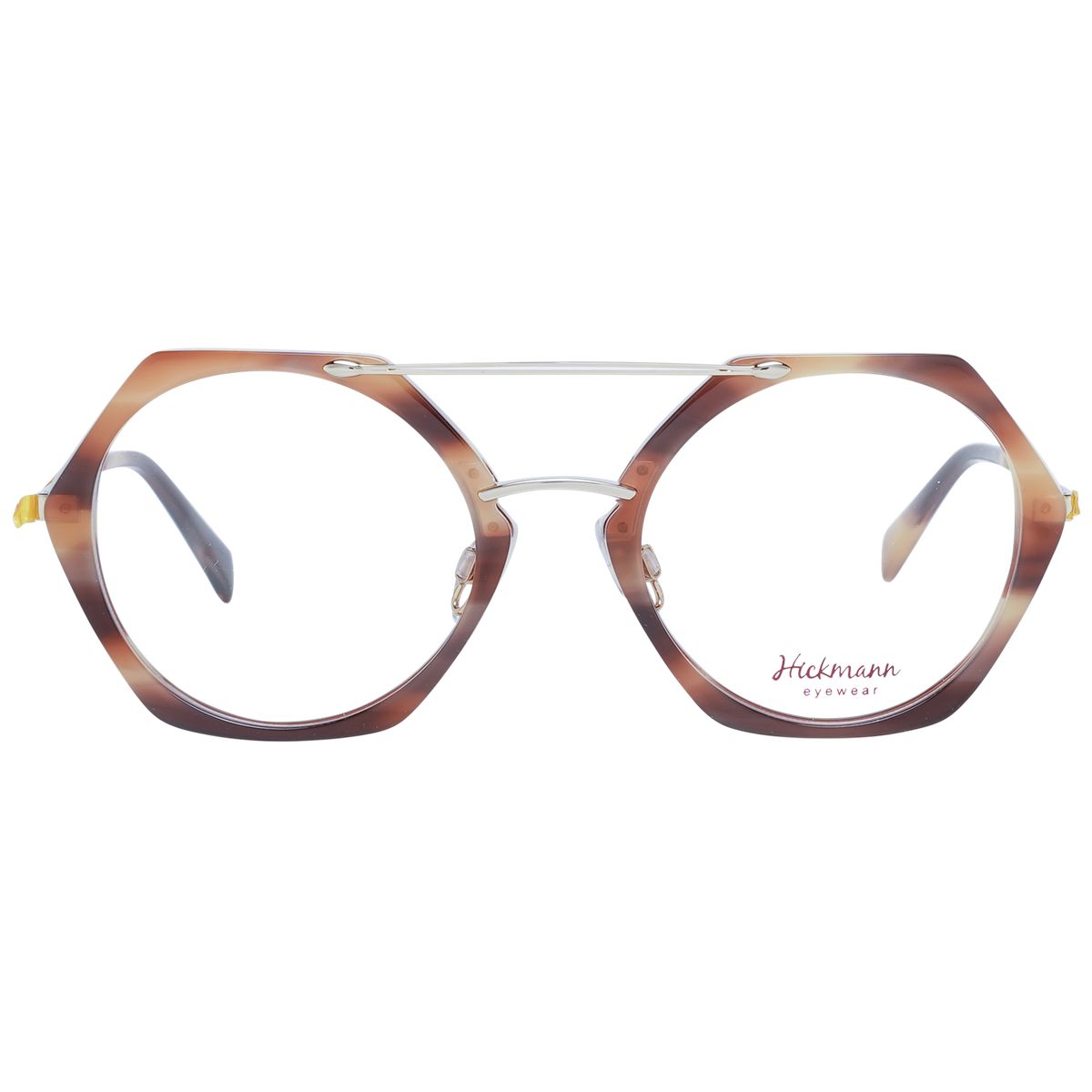 Sechseckige Brille mit Doppelsteg