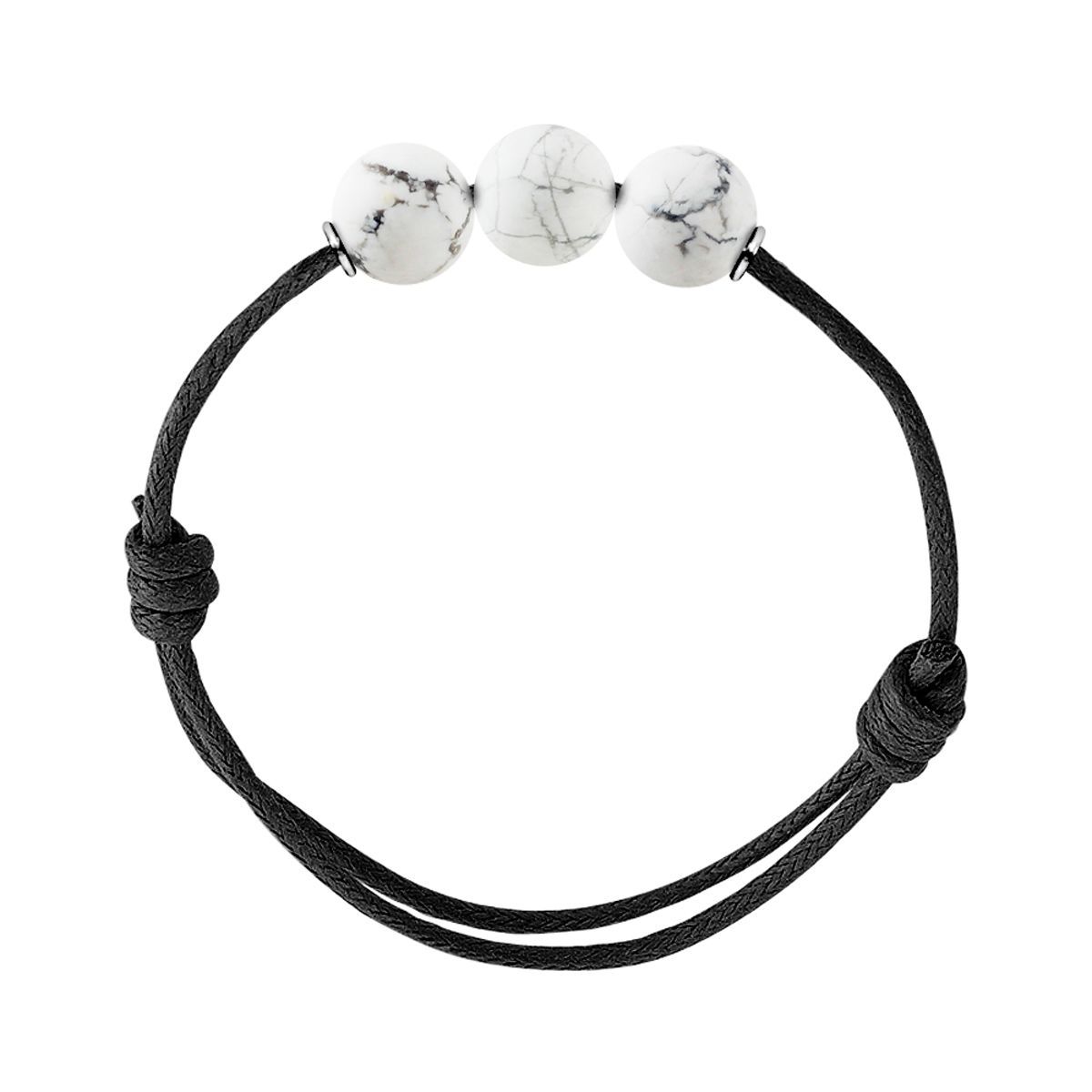 Verstellbares Howlith-Perlenarmband