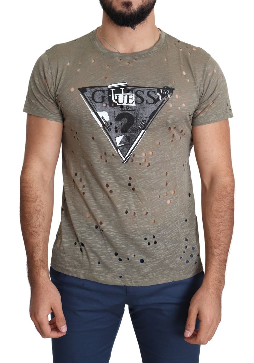 Herren T-Shirt mit Logo-Print und Distressed-Look
