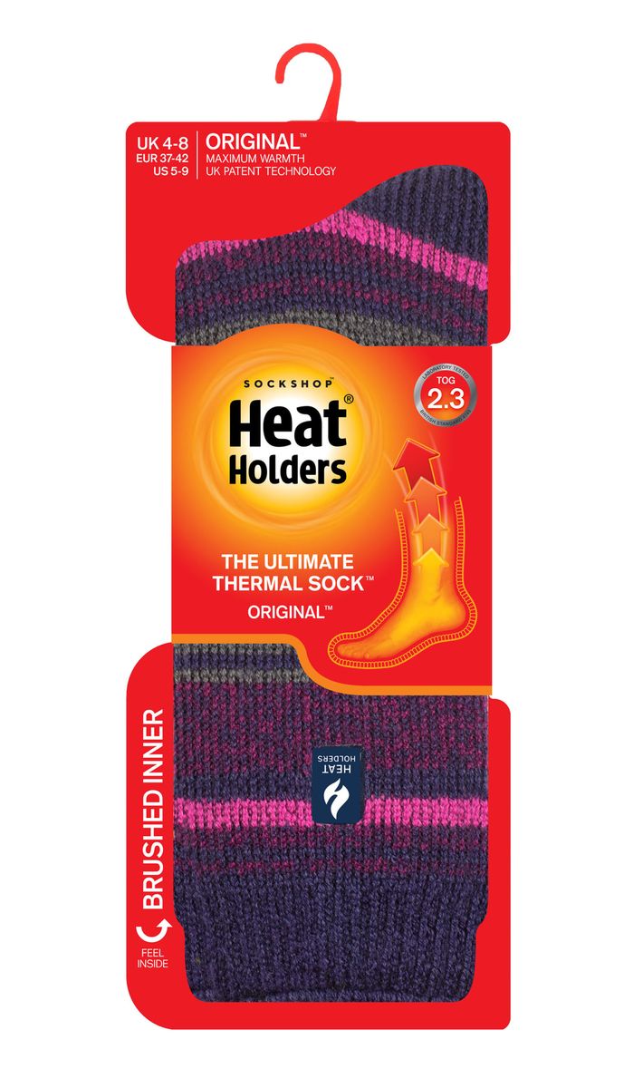 Thermische gestrickte Winter-Socken mit Streifen