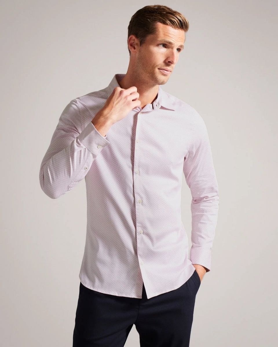 Herren Hemd mit geometrischem Muster
