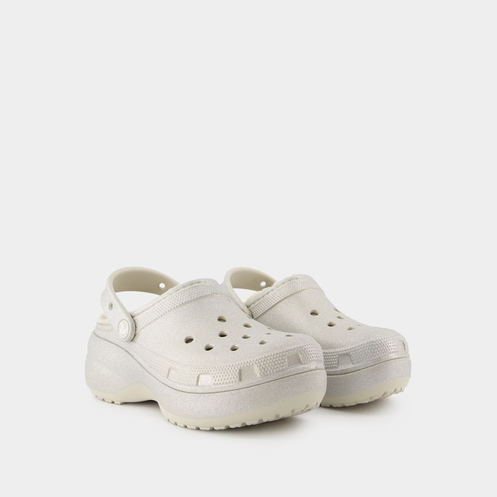 Plateau Glitter Clog Sandalen