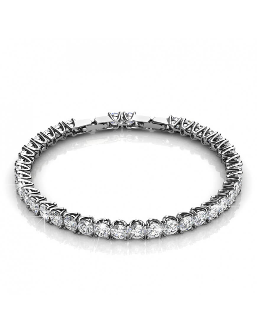 Kristallverziertes Tennisarmband
