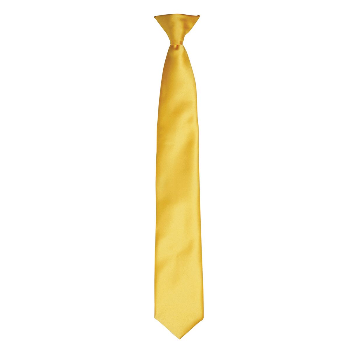 Satin Clip-Krawatte Uni Farbe