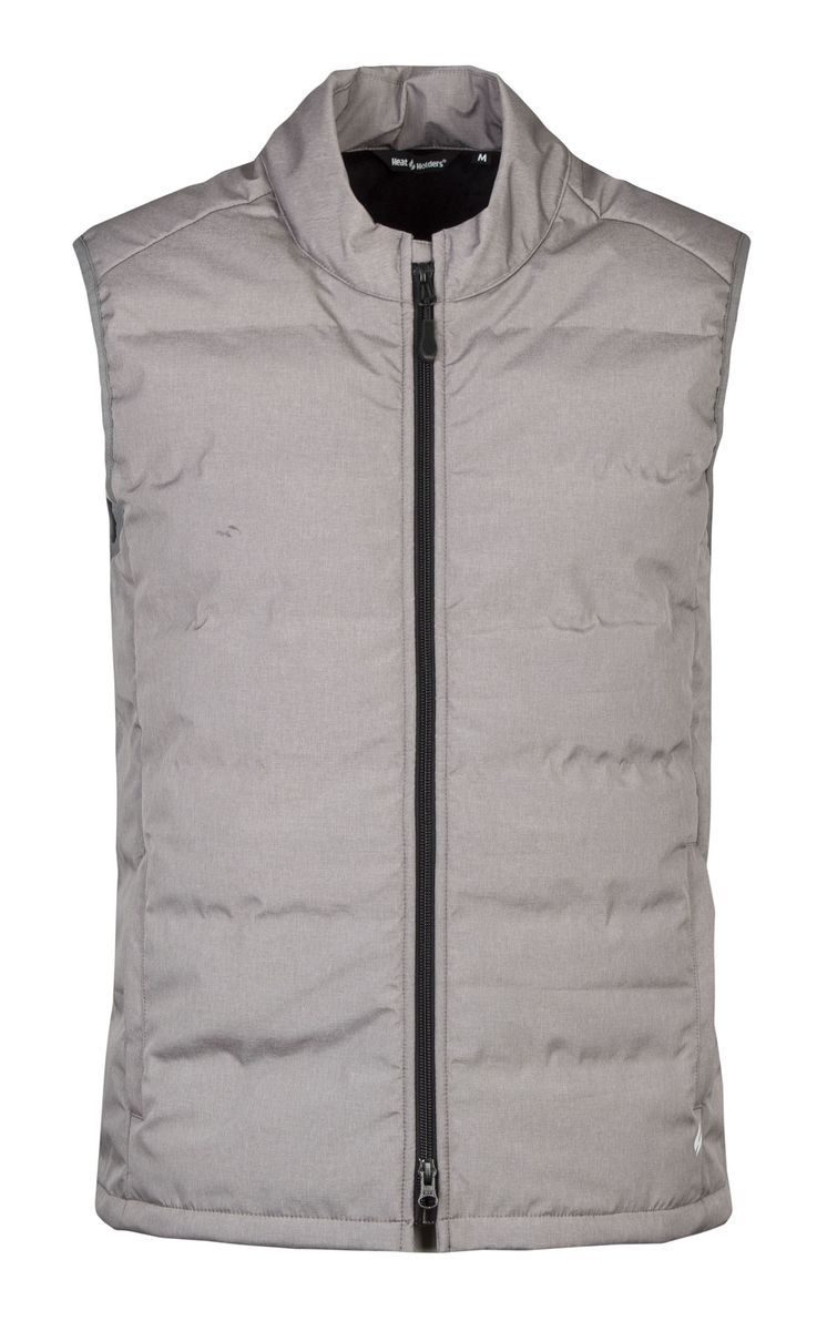 Isolierte Fleece gefütterte Herrenweste für den Winter | Wärmehalter | Midweight Full Zip Bodywarmer - Grau