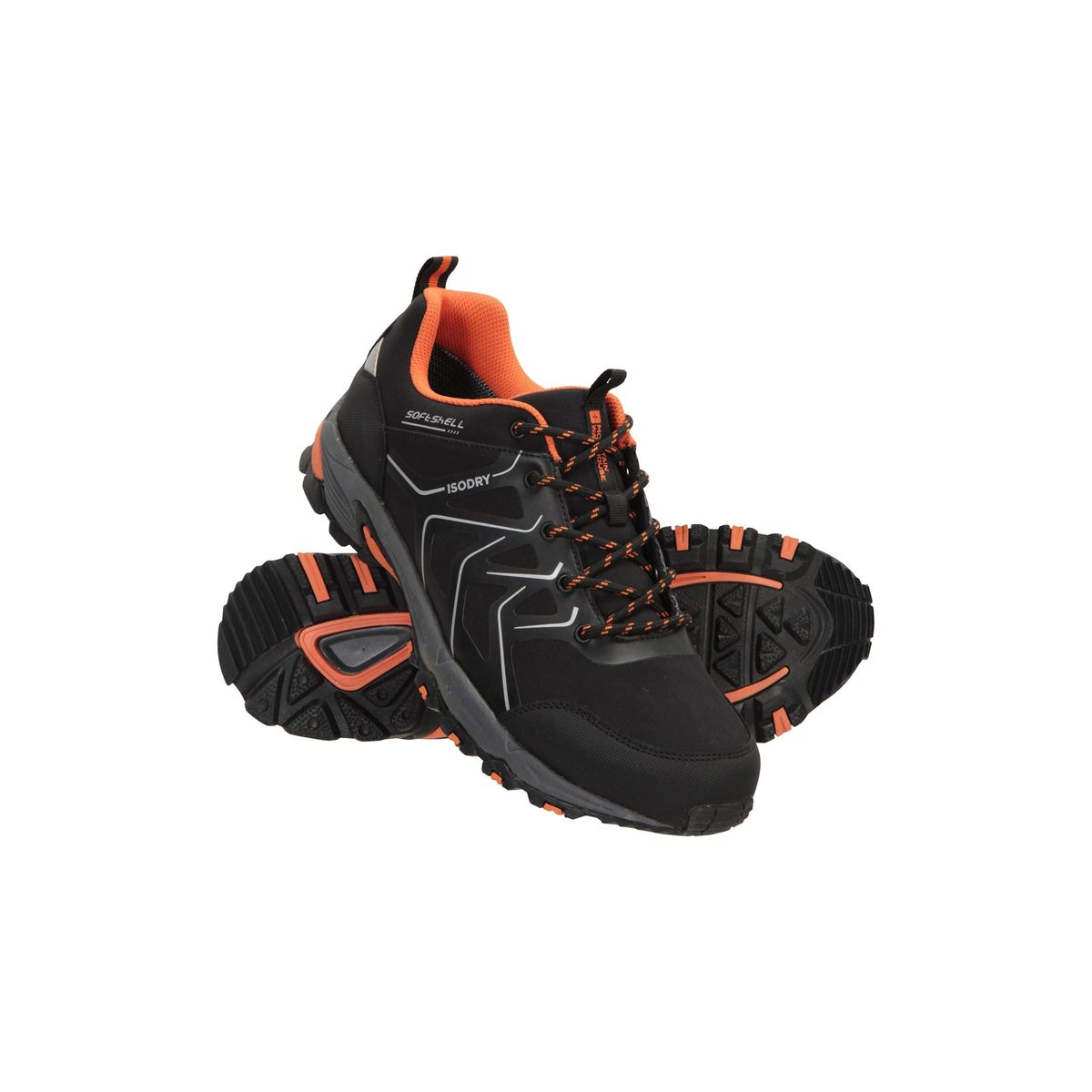 Mountain Warehouse Herren Shadow Softshell Wasserdichte Wanderschuhe (Schwarz)