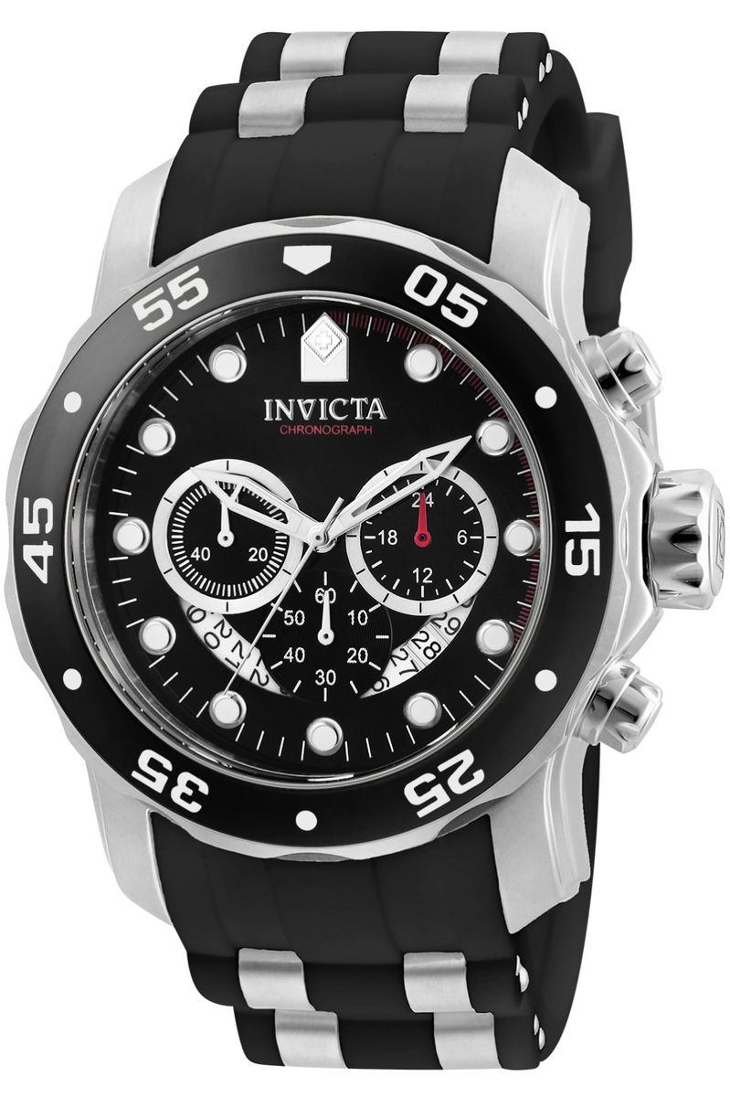 Herren Schwarz Silber Taucheruhr