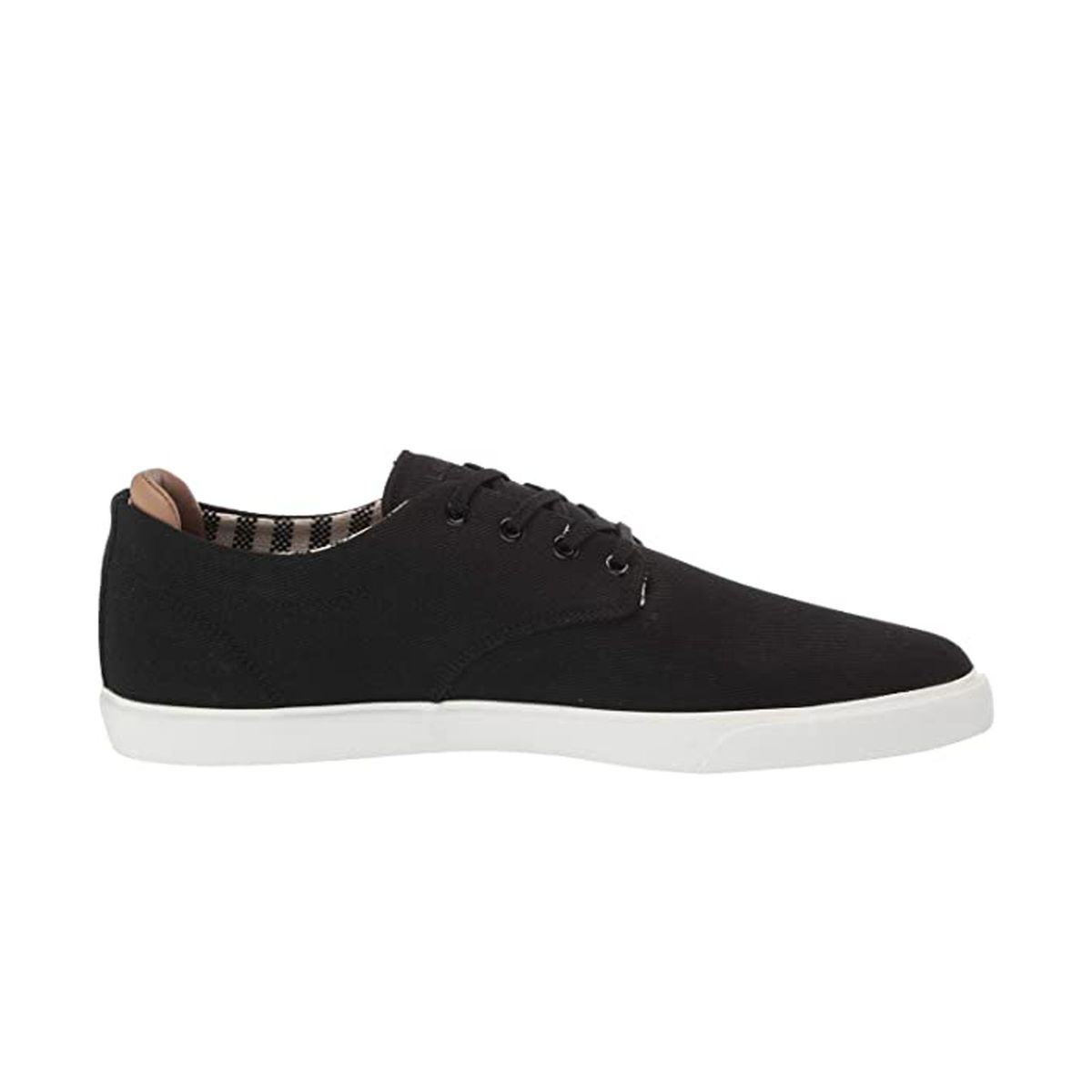 Schwarzer Herren Canvas Low-Top Sneaker