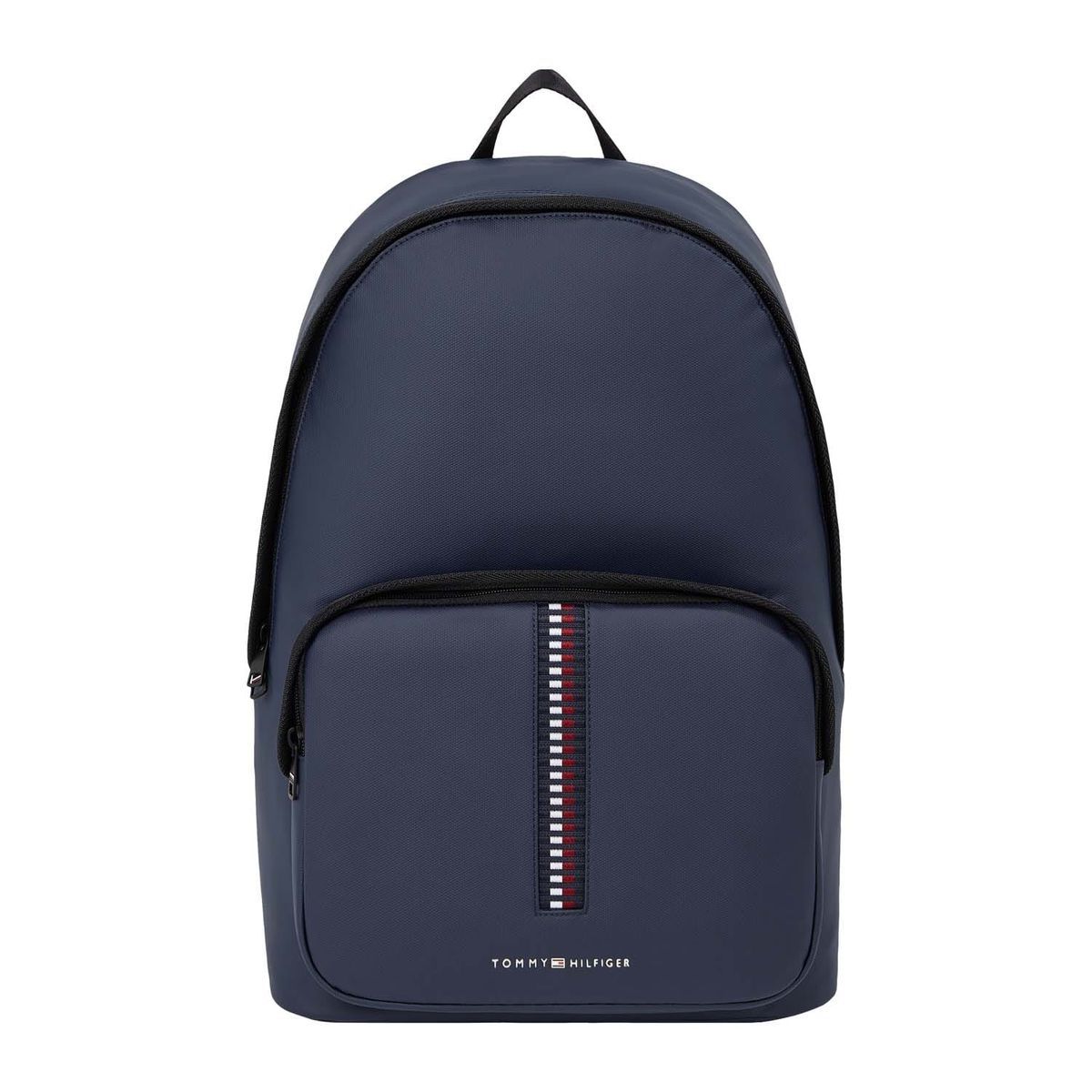 Minimalistischer gewebter Rucksack mit Streifendetail