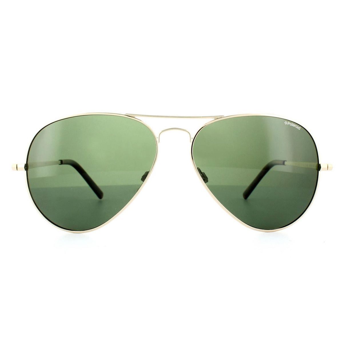 Klassische Pilotenbrille Gold Grün Gläser