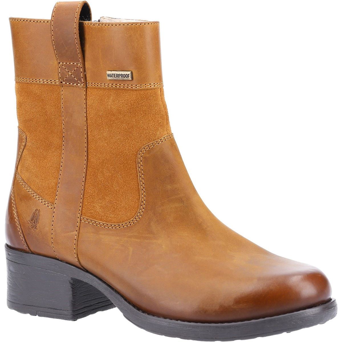 Hush Puppies Saskia Leder Damen Tan Stiefel
