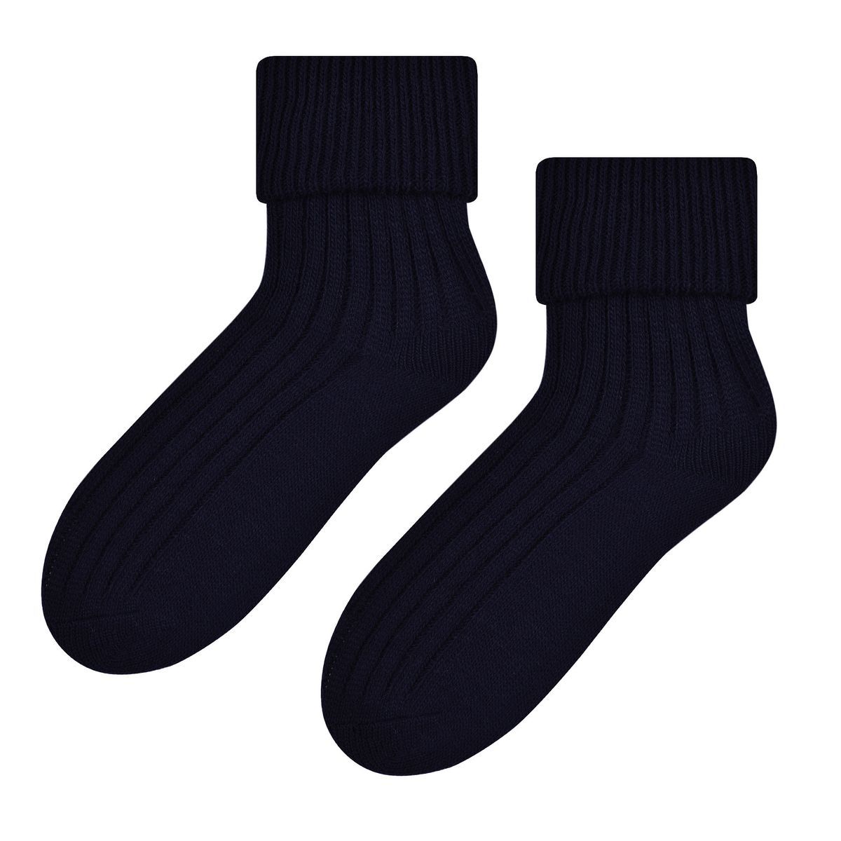 Damen Bettsocken aus Wolle | Steven | Superweiche, gemütliche Lounge-Schlafsocken, Schwarz
