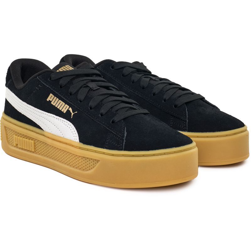 Low-Top Suede-Plateausneaker