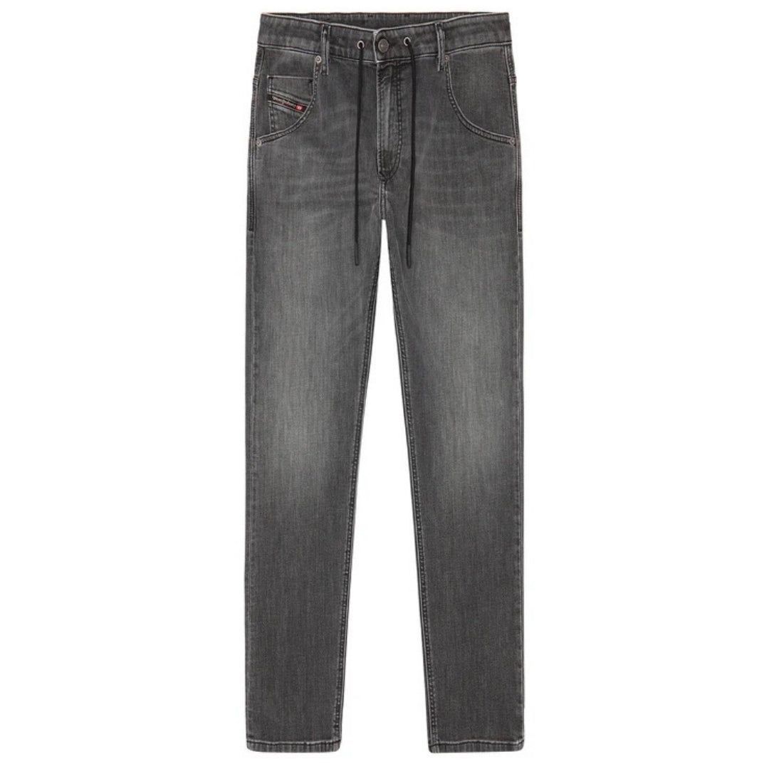 Graue Stretch Denim Jogger Jeans