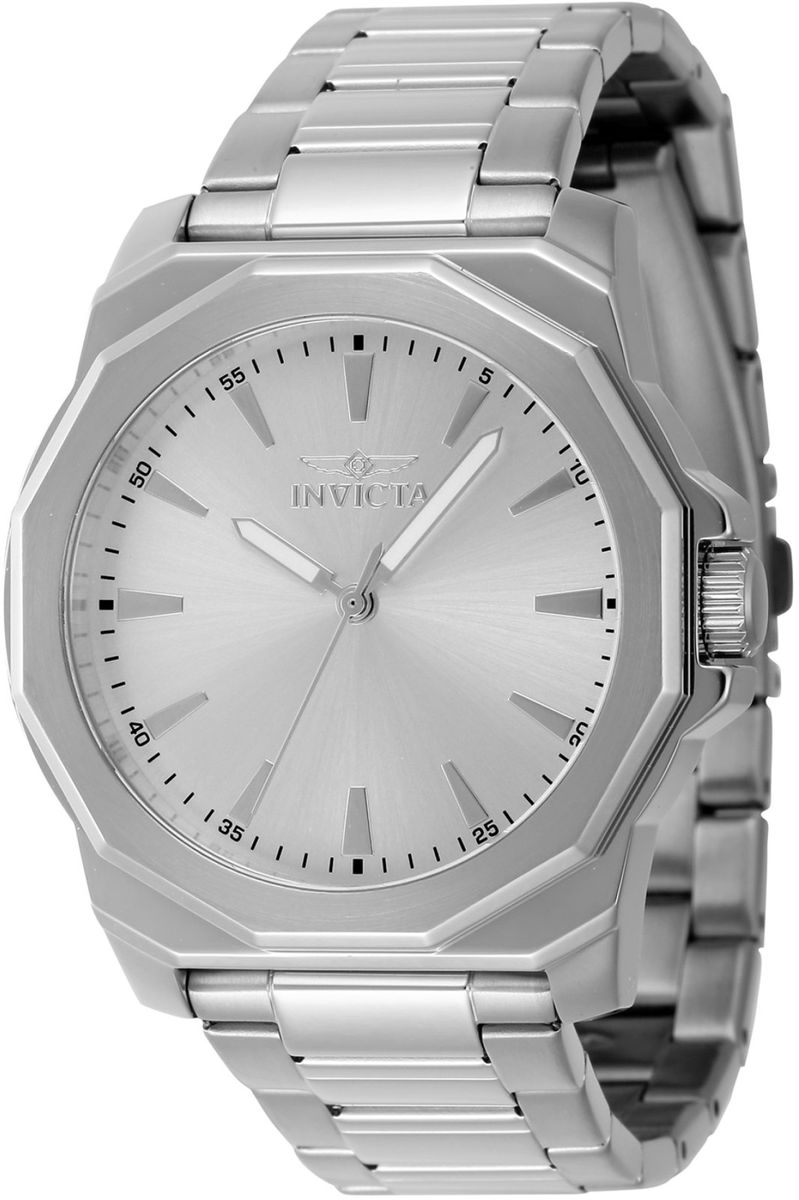 Edelstahl Achteckige Herrenuhr