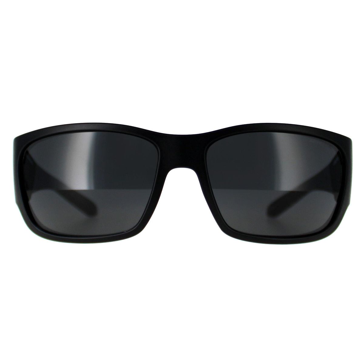 Quadratische, matte schwarze Sonnenbrille