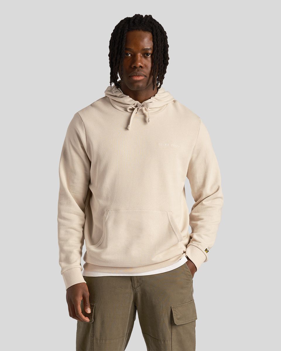 Klassischer bestickter Loopback-Pullover-Hoodie
