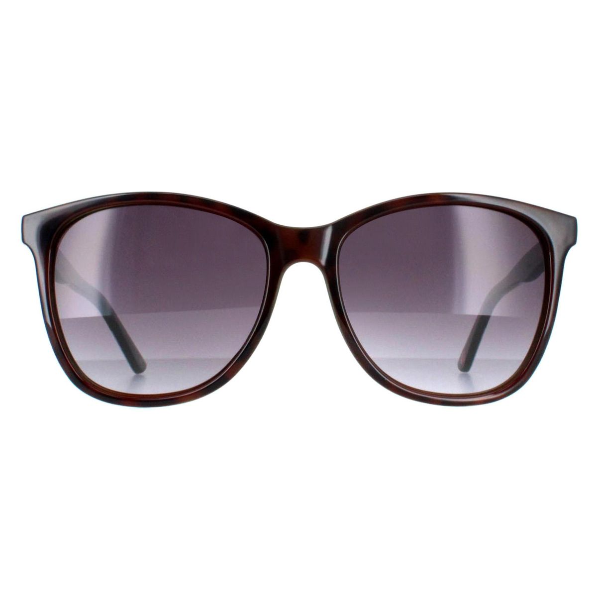 Schildpattfarbene Sonnenbrille mit quadratischem Rahmen