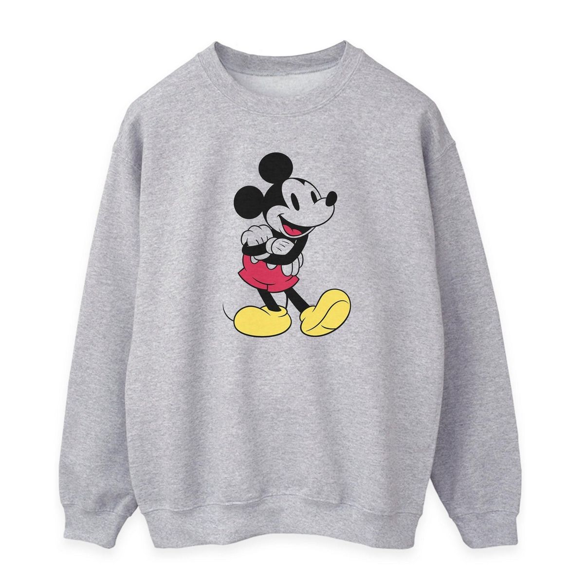 Disney Klassisches Micky Maus-Sweatshirt für Damen/Damen (Grau)