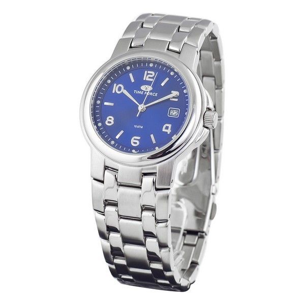Blaue Zifferblatt Edelstahl Uhr