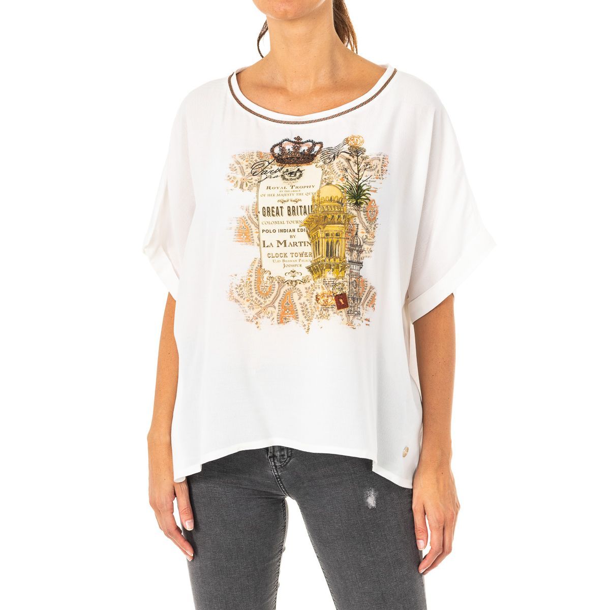 Damen T-Shirt mit Grafik und lockerer Passform
