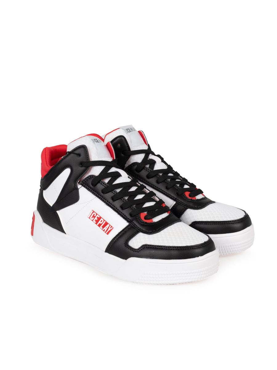 Farbblock Mid-Top Marken-Sneaker