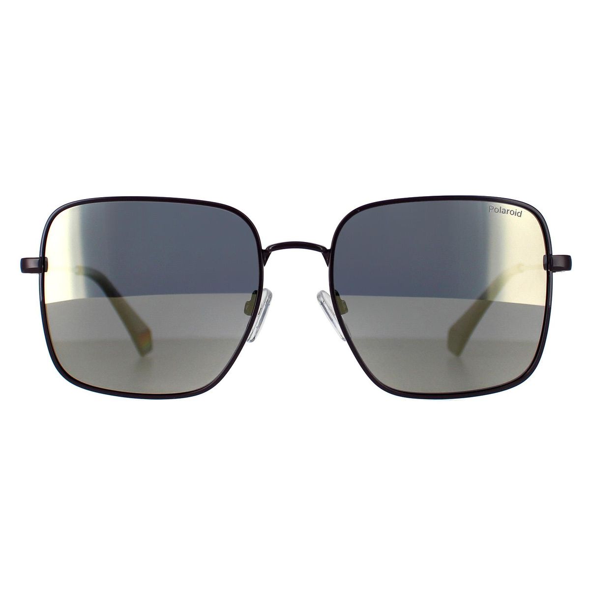 Quadratische Violett-Gold Sonnenbrille