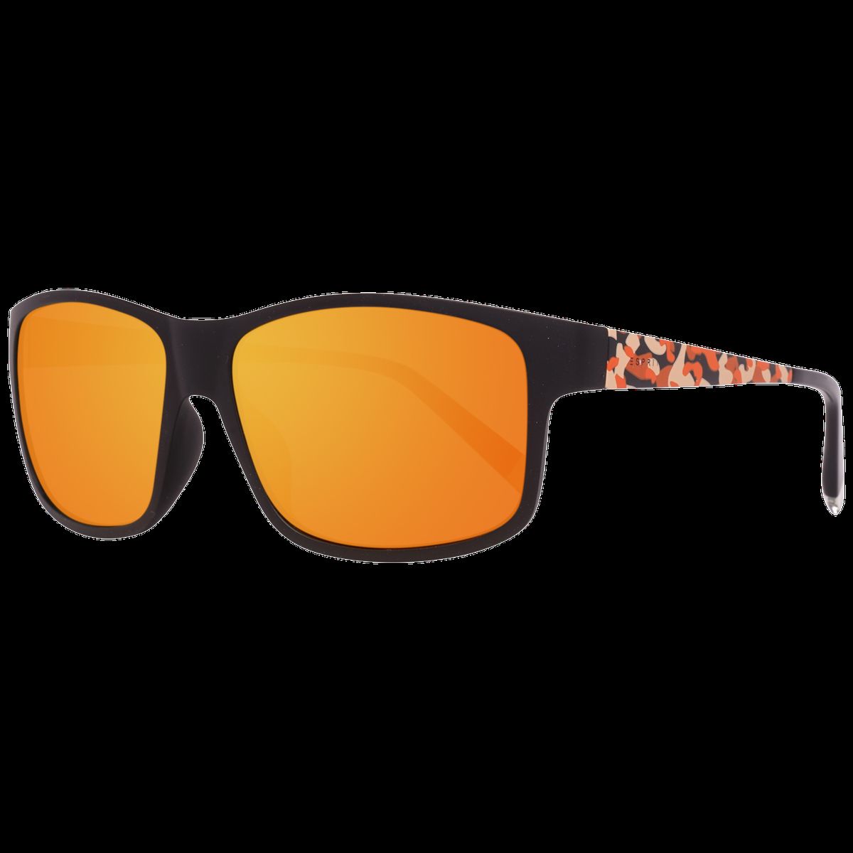 Trapezförmige Sonnenbrille mit orangefarbenen Gläsern