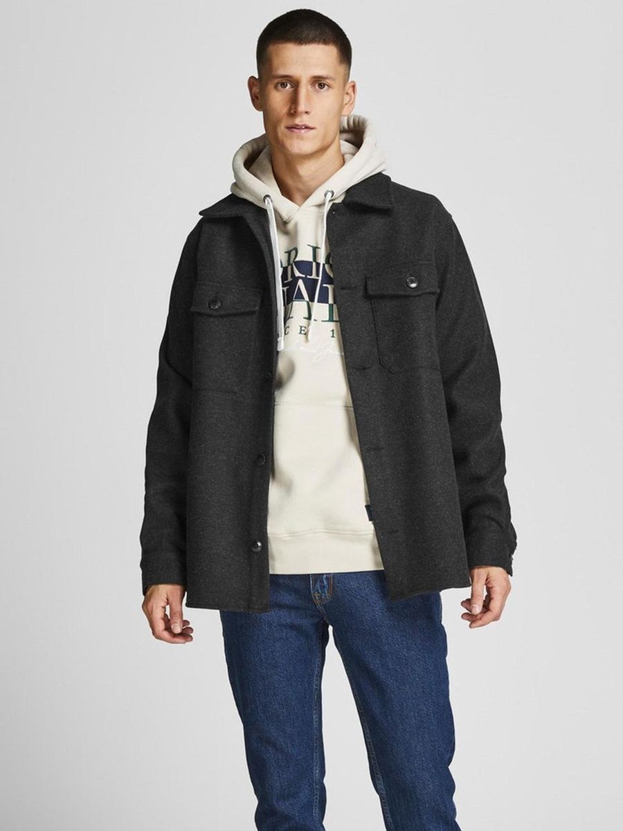 Herren Hemdjacke mit Knöpfen