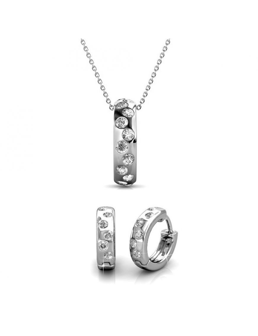 Schmuckset mit Kristallverzierungen