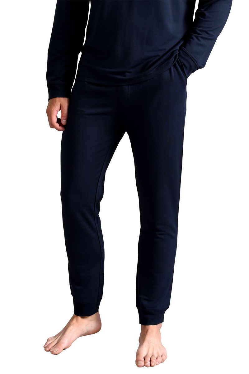 Ted Baker Herren Pyjama Hose | Atmungsaktiv Lässig Lange Pyjama Jogger mit Taschen - Navy