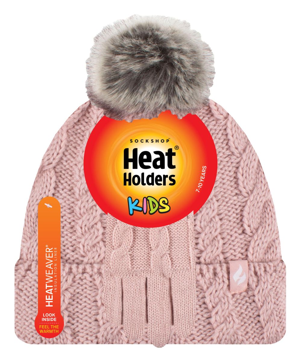 Zopfstrick-Beanie und Handschuh-Set
