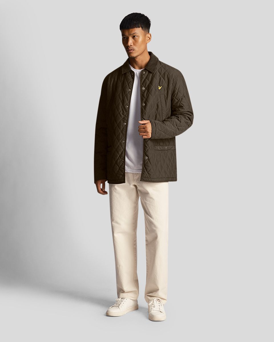 Klassische Steppjacke mit Rautenmuster