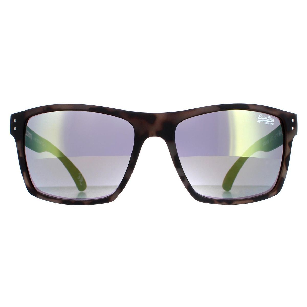 Sonnenbrille mit Schildpattmuster und quadratischem Rahmen
