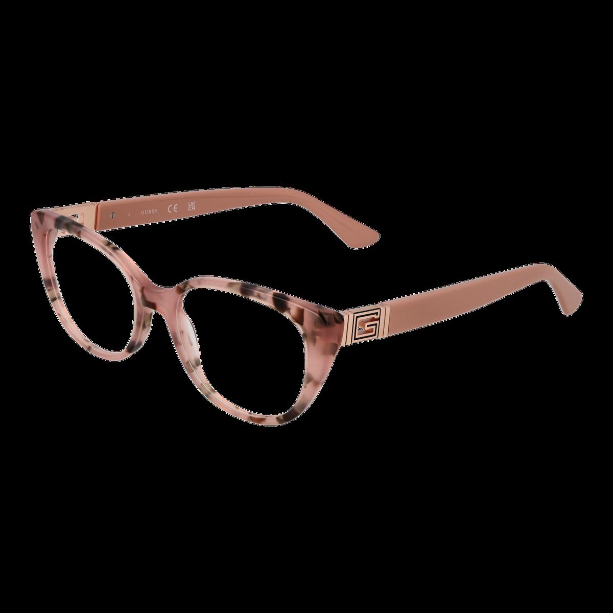 Cat-Eye-Brille in Rosa Schildpatt