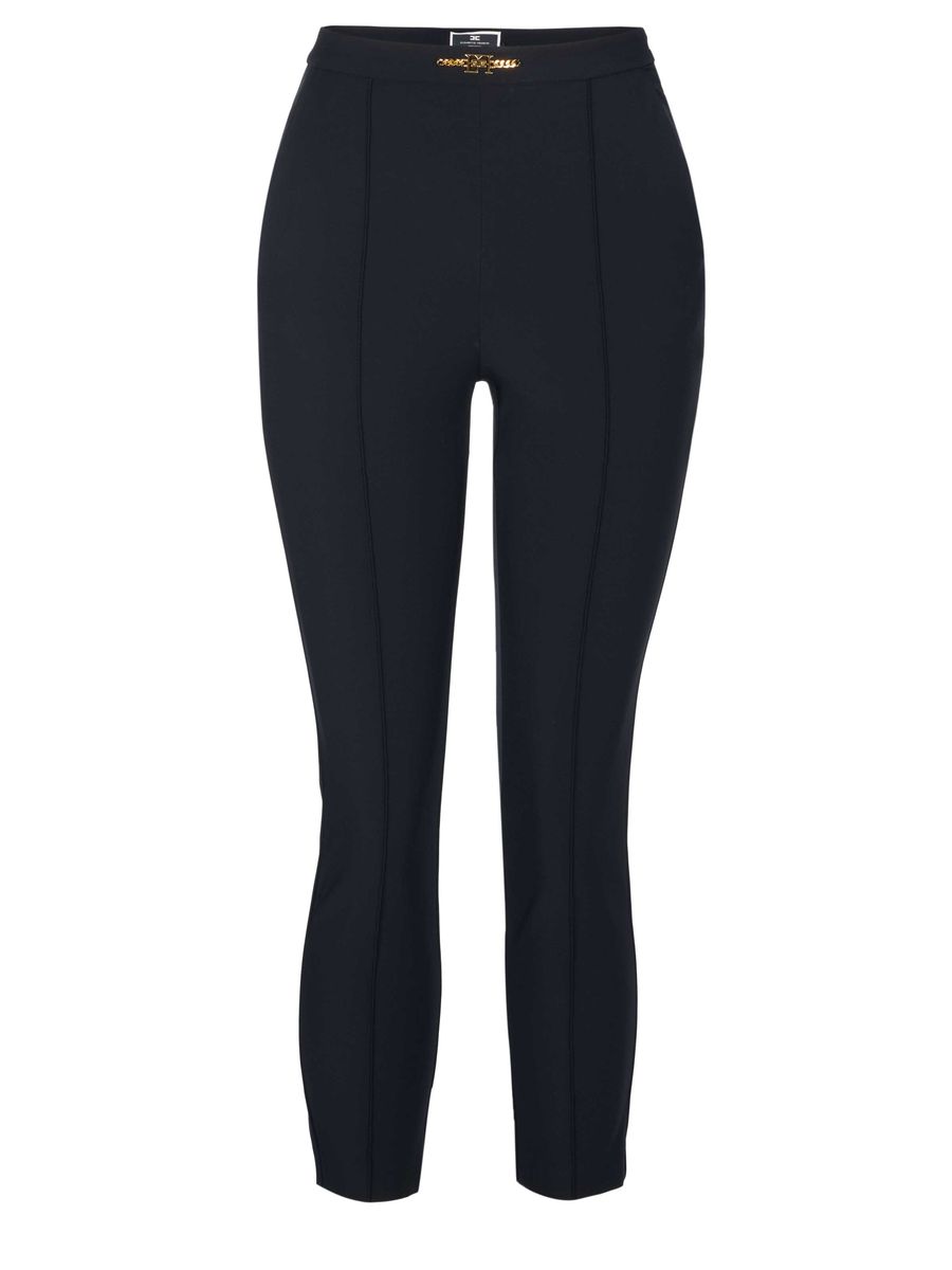 Damen-Ponte-Hose mit hohem Bund