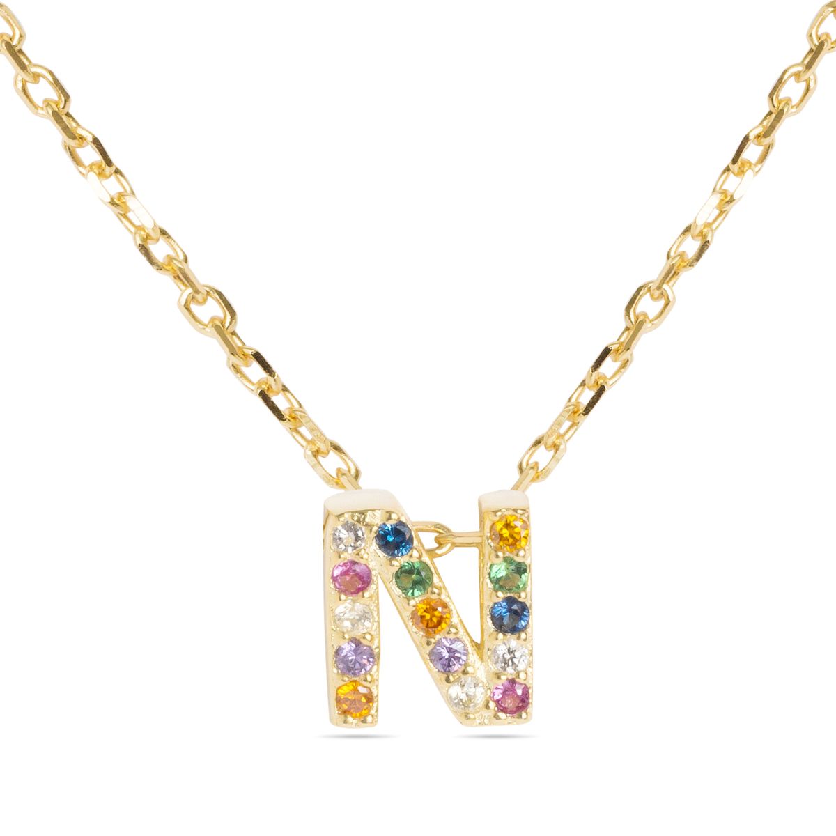 Initial 'S' Charm Halskette