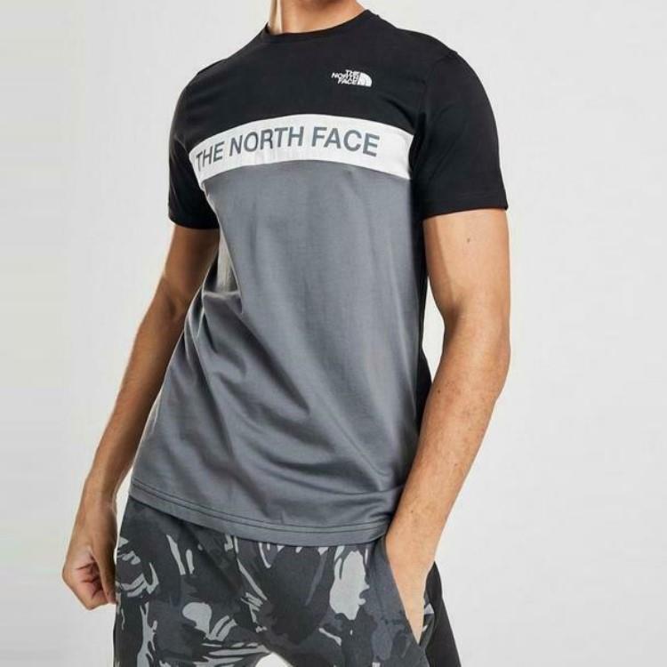 Farbblock Baumwoll T-Shirt